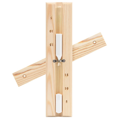 2 in 1 sauna hygrothermograph/timer set. solid pine sand
