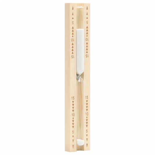 15min sand timer for sauna solid pine wood