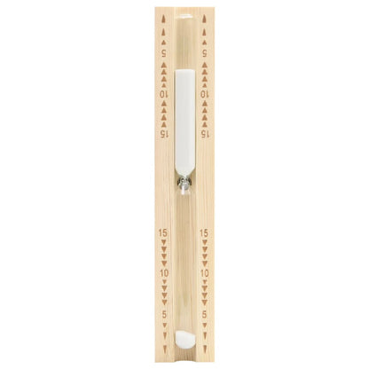 15min sand timer for sauna solid pine wood