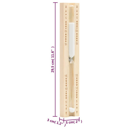 15min sand timer for sauna solid pine wood