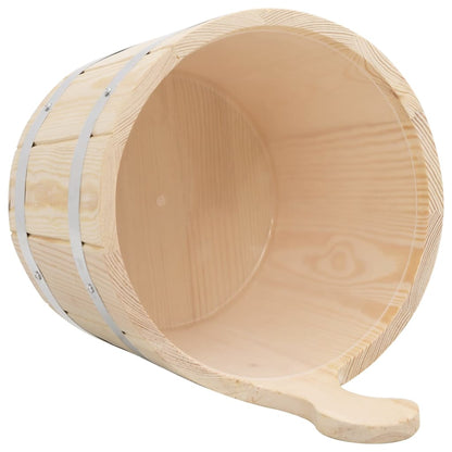 Conjunto de balde e concha de sauna madeira de pinho maciça