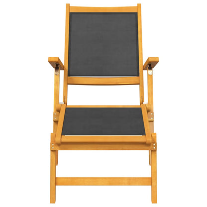 Outdoor terrace chairs with solid acacia/textilene table