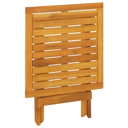 Outdoor terrace chairs with solid acacia/textilene table