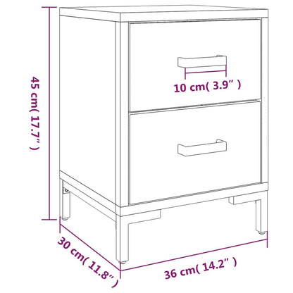 Bedside table 36x30x45 cm solid pine brown