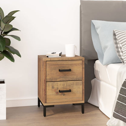 Bedside table 36x30x45 cm solid pine brown