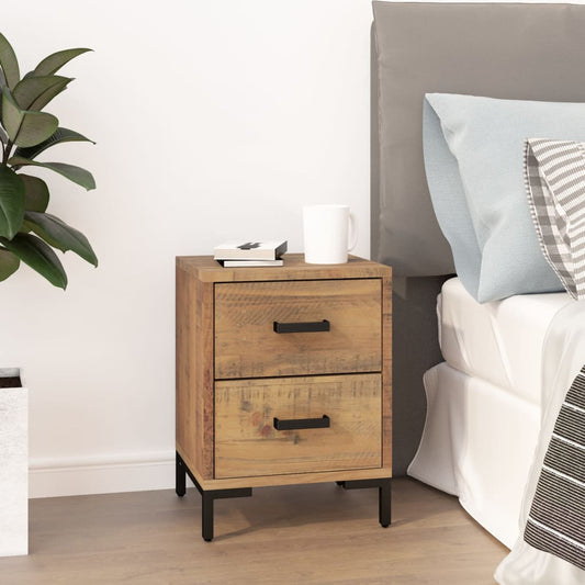 Bedside table 36x30x45 cm solid pine brown
