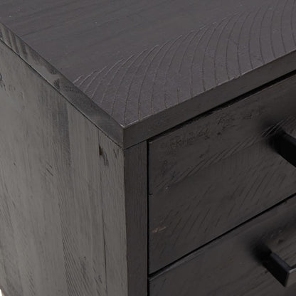 Bedside table 36x30x45 cm solid pine black
