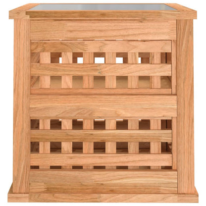Bedside tables 2 pcs 34x34x34 cm solid walnut wood