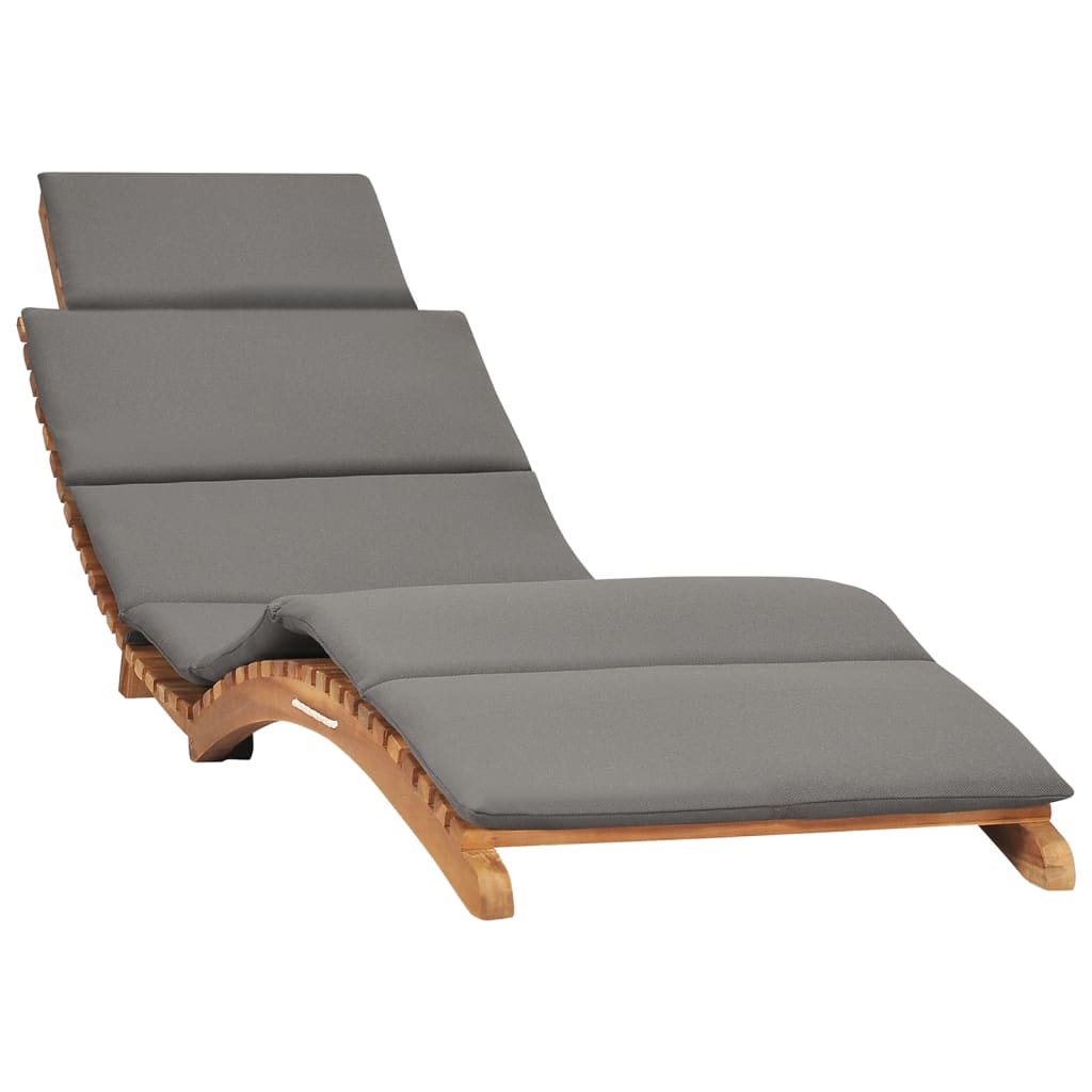 Sun loungers with cushions 2 pcs solid teak wood