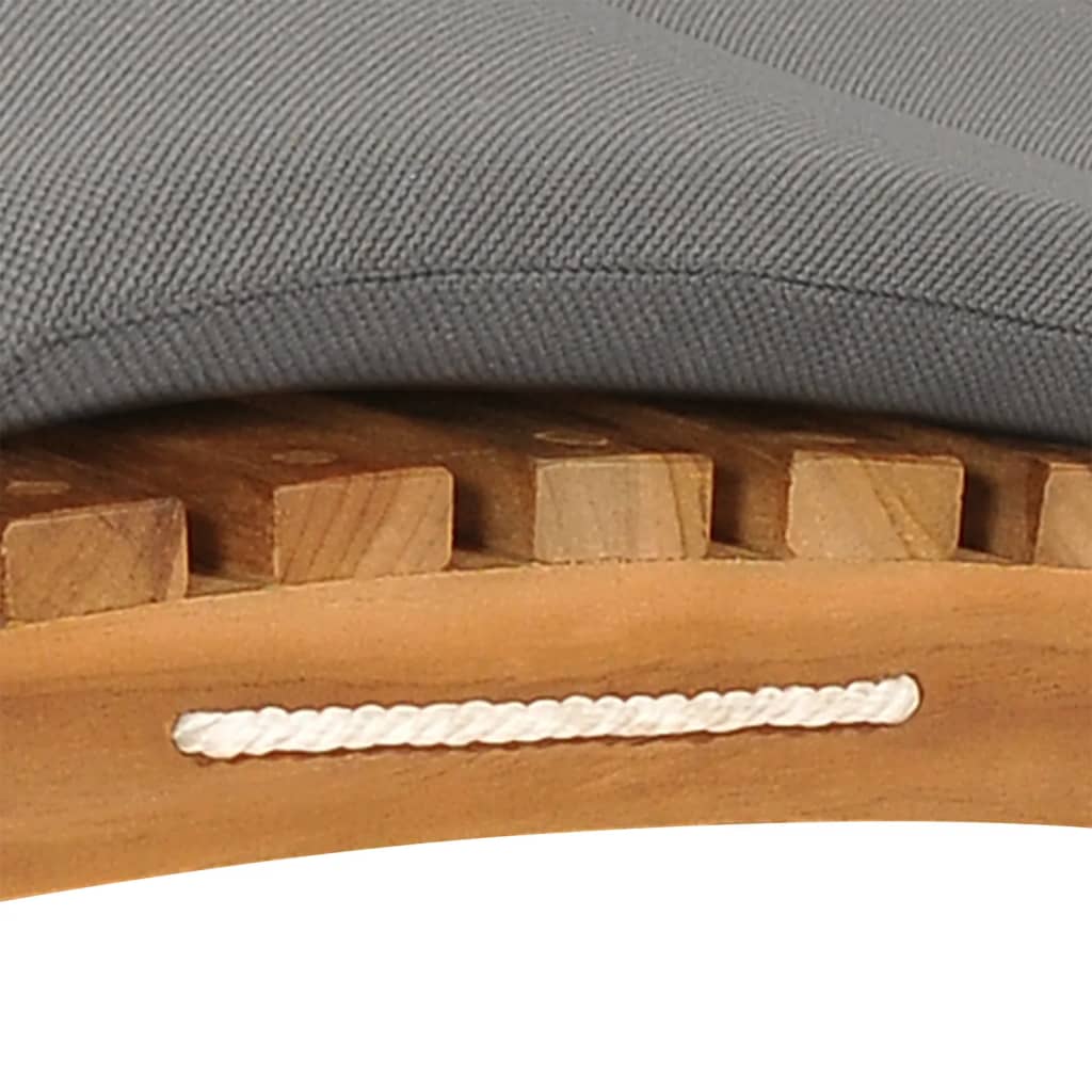 Sun loungers with cushions 2 pcs solid teak wood