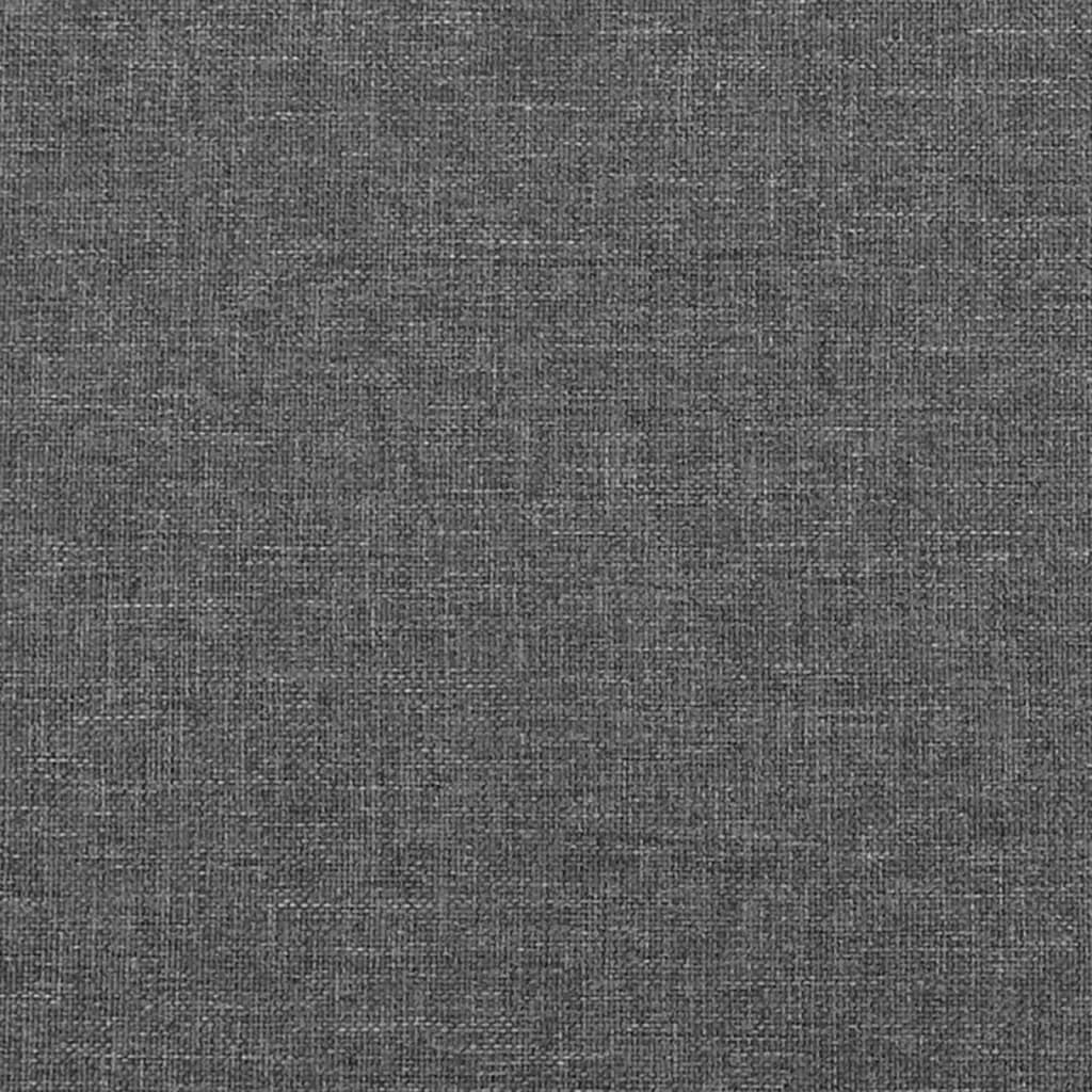 Cabeceira cama c/ abas tecido 183x23x118/128 cm cinzento-escuro