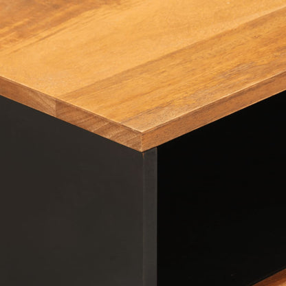 Mesa de cabeceira 50x33x60 cm mangueira maciça castanho e preto