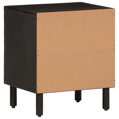 Bedside tables 2 pcs 40x33x46 cm solid mango wood black