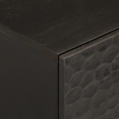 Bedside tables 2 pcs 40x33x46 cm solid mango wood black
