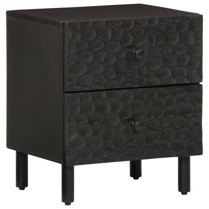 Bedside table 40x33x46 cm solid mango wood black