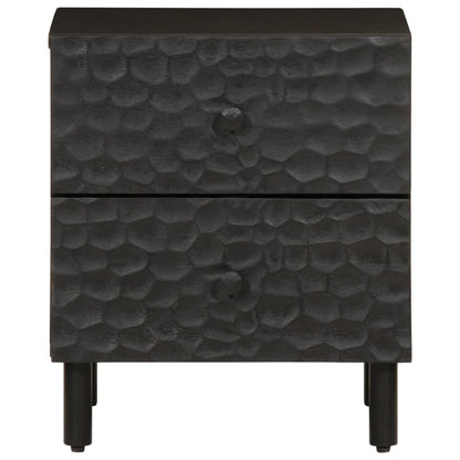 Bedside table 40x33x46 cm solid mango wood black