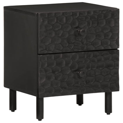 Bedside tables 2 pcs 40x33x46 cm solid mango wood black