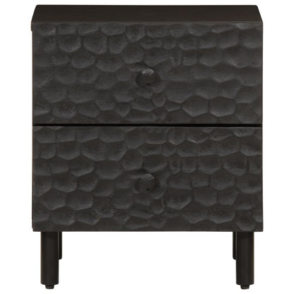 Bedside tables 2 pcs 40x33x46 cm solid mango wood black