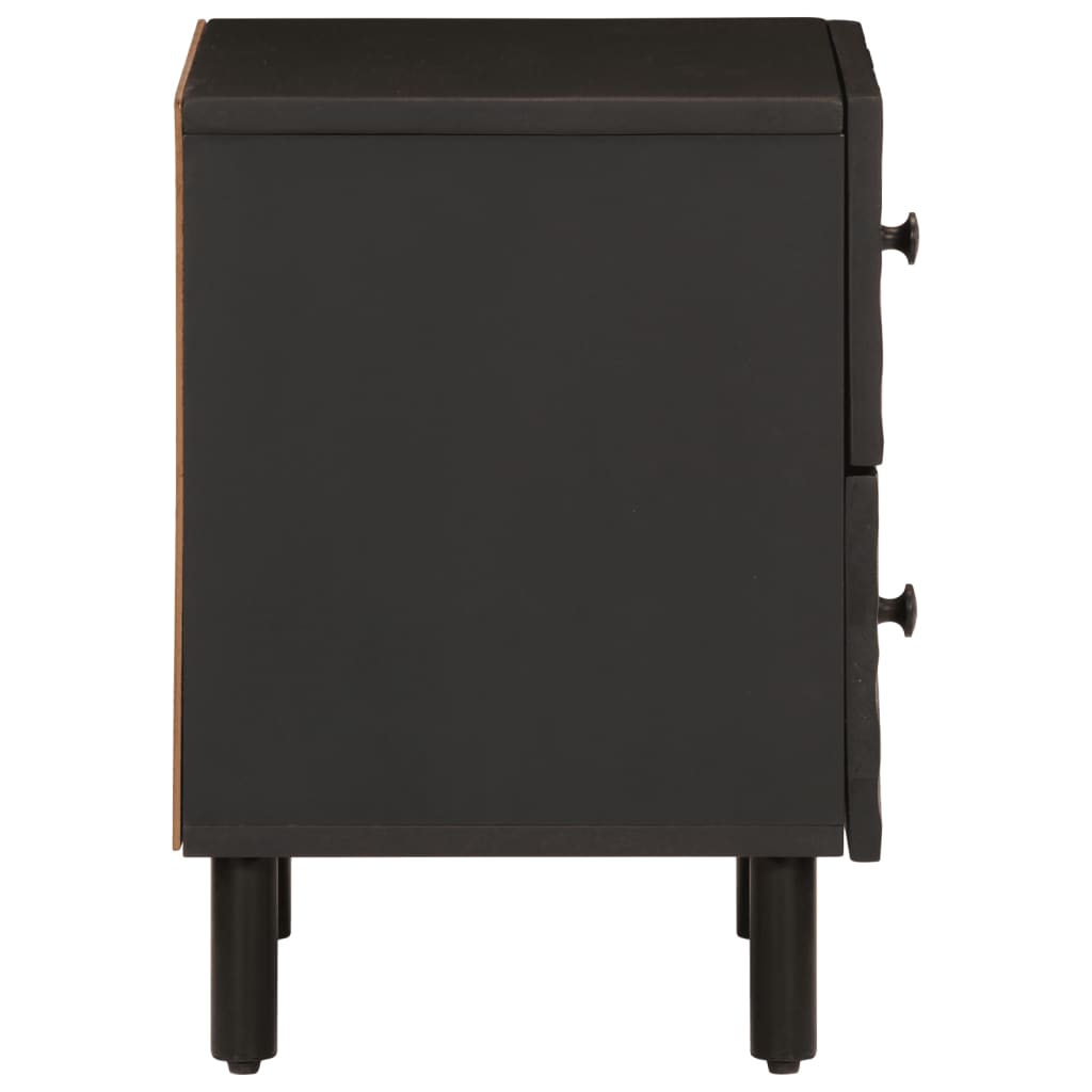 Bedside tables 2 pcs 40x33x46 cm solid mango wood black