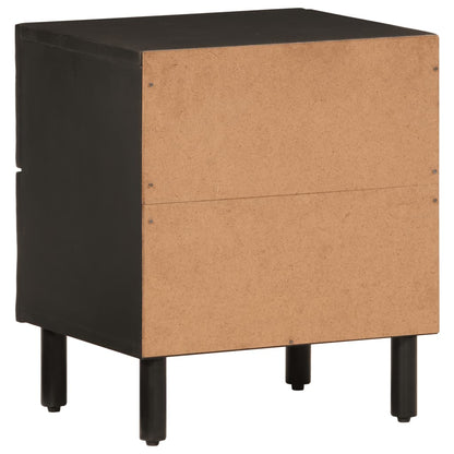 Bedside tables 2 pcs 40x33x46 cm solid mango wood black