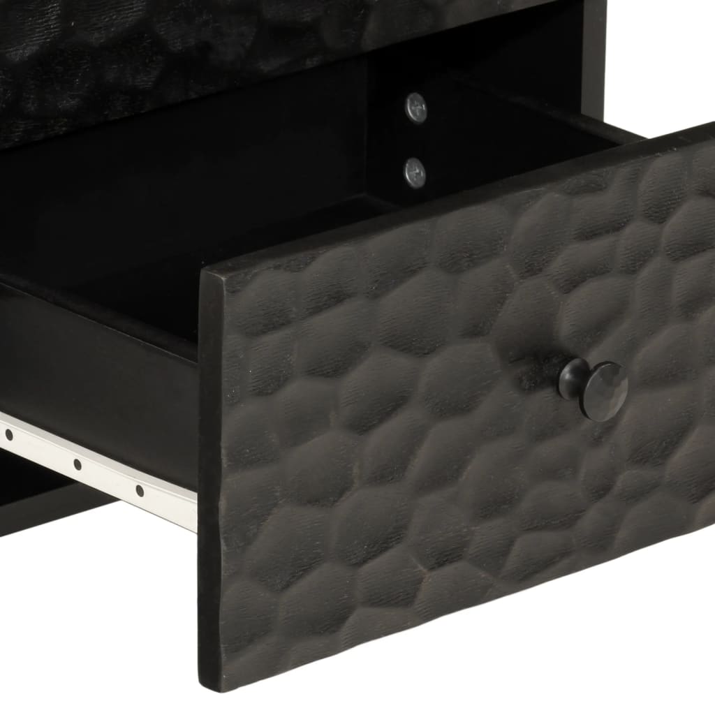 Bedside tables 2 pcs 40x33x46 cm solid mango wood black
