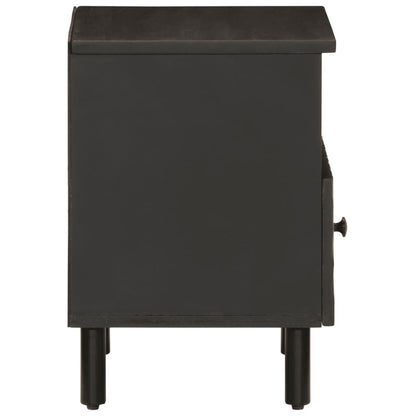 Bedside table 40x33x46 cm solid mango wood black