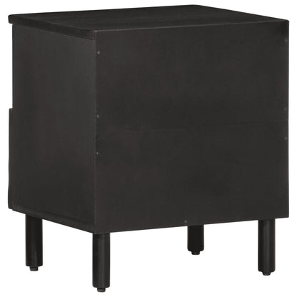 Bedside table 40x33x46 cm solid mango wood black