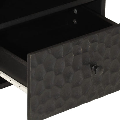 Bedside table 40x33x46 cm solid mango wood black