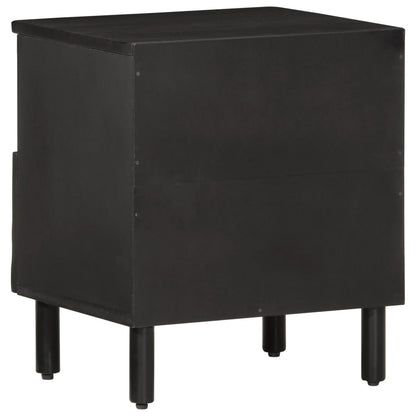 Bedside tables 2 pcs 40x33x46 cm solid mango wood black