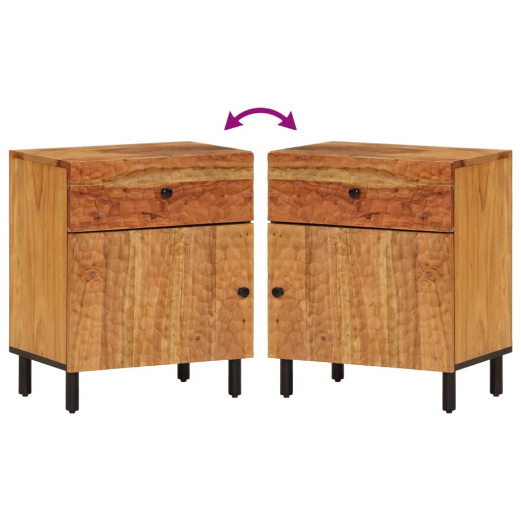 Bedside table 50x33x60 cm solid acacia wood