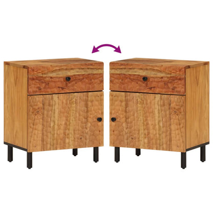 Bedside table 50x33x60 cm solid acacia wood