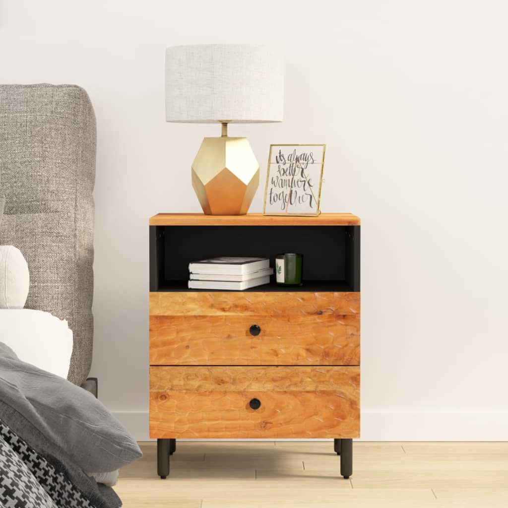 Bedside table 50x33x60 cm solid acacia wood