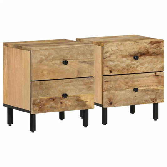 Bedside tables 2 pcs 40x33x46 cm solid mango wood