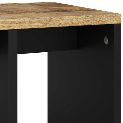 Side table 40x31x46 cm solid mango wood/wood derivative