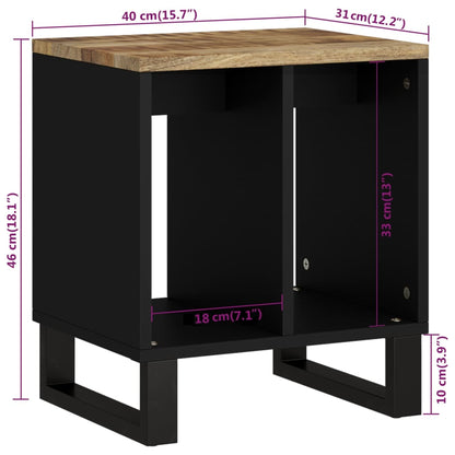 Side table 40x31x46 cm solid mango wood/wood derivative