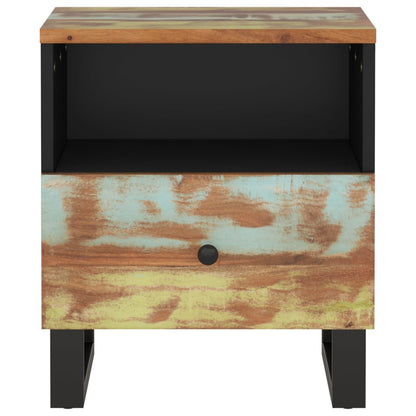 Solid reclaimed wood/processed wood bedside table