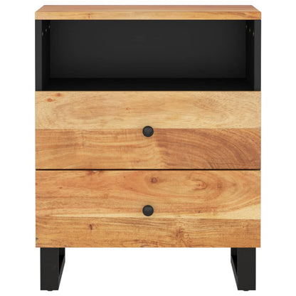 Bedside table 50x33x62 cm solid acacia/wood derivatives