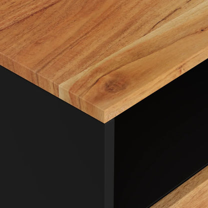 Bedside table 50x33x62 cm solid acacia/wood derivatives