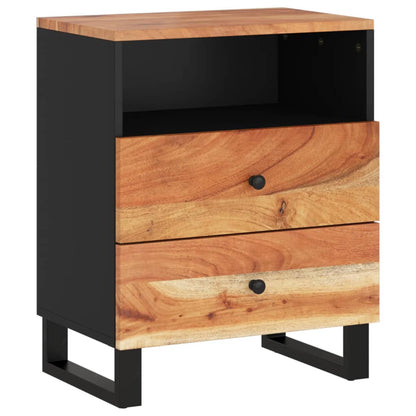 Bedside table 50x33x62 cm solid acacia/wood derivatives