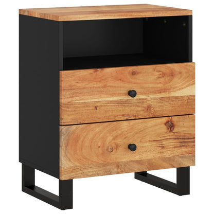 Bedside table 50x33x62 cm solid acacia/wood derivatives