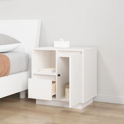 Bedside tables 2 pcs 50x34x50 cm solid pine white