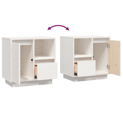 Bedside tables 2 pcs 50x34x50 cm solid pine white