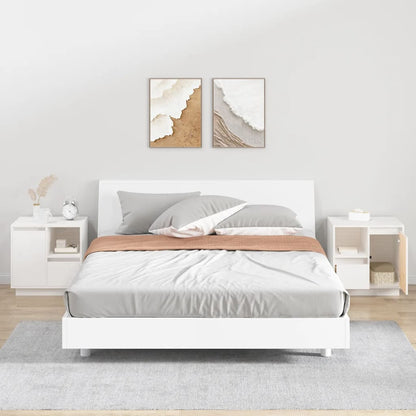 Bedside tables 2 pcs 50x34x50 cm solid pine white