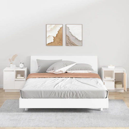 Bedside tables 2 pcs 50x34x50 cm solid pine white