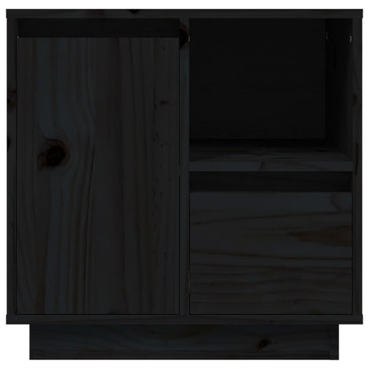 Bedside tables 2 pcs 50x34x50 cm solid pine wood black