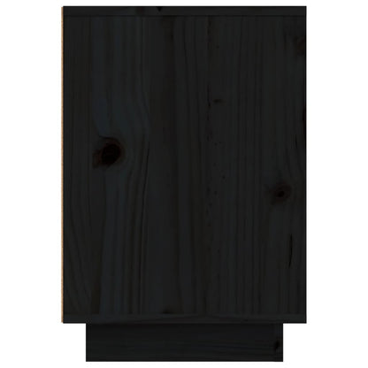 Bedside tables 2 pcs 50x34x50 cm solid pine wood black
