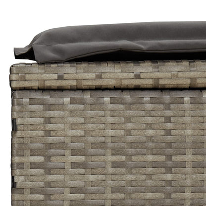 Sun lounger with round roof for 2 people in grey poly wicker