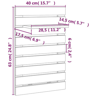 Wall Mount Shelves 2 pcs Solid Pine