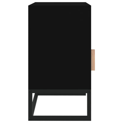 Bedside table 40x30x55.5 cm wood/black iron derivatives