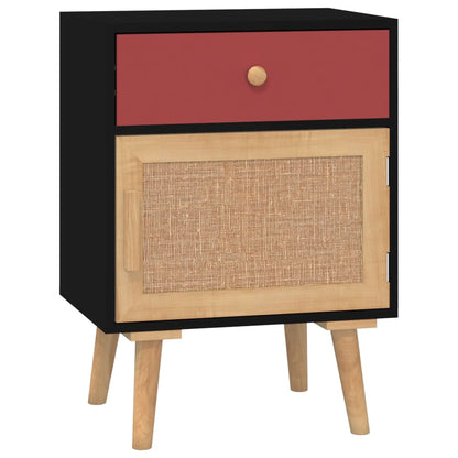 Bedside tables 2 pcs 40x30x55 cm wood derivatives black